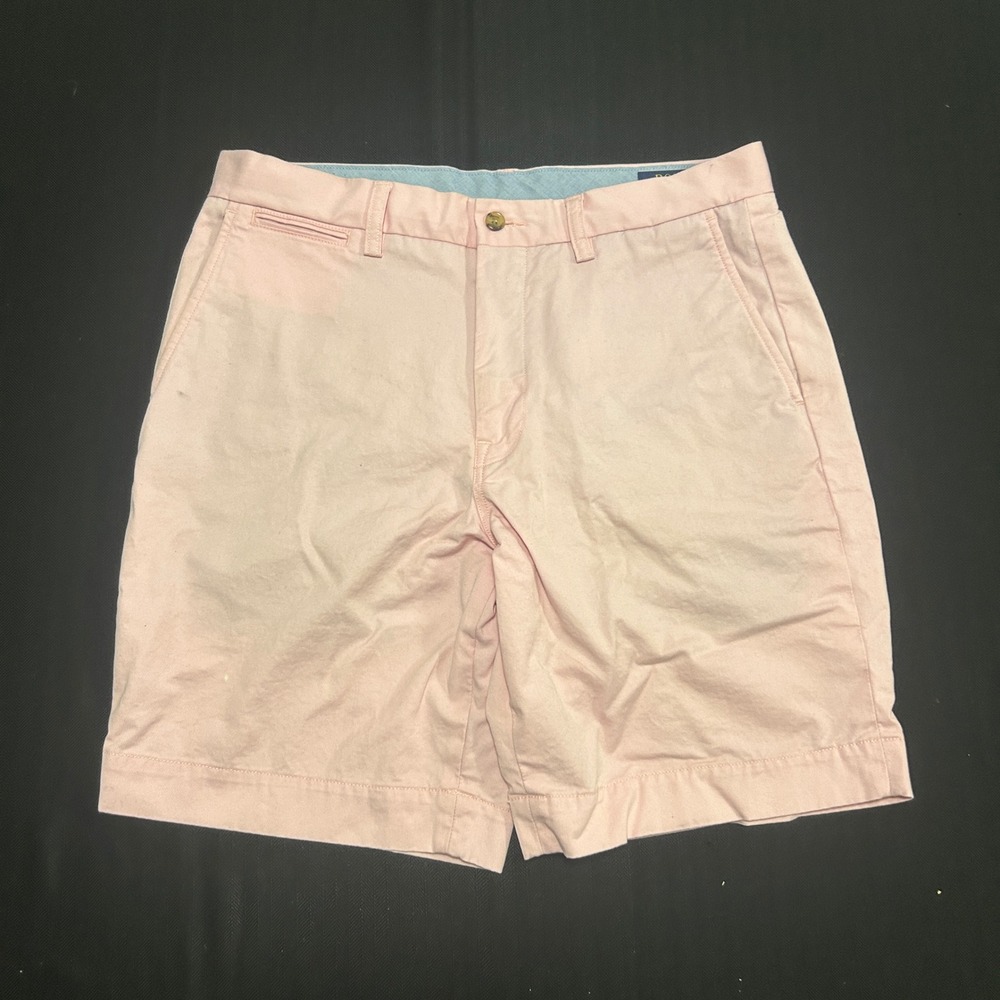 Polo Ralph Lauren Mens 32 Stretch Classic Fit Chino Shorts Pink Solid Cotton